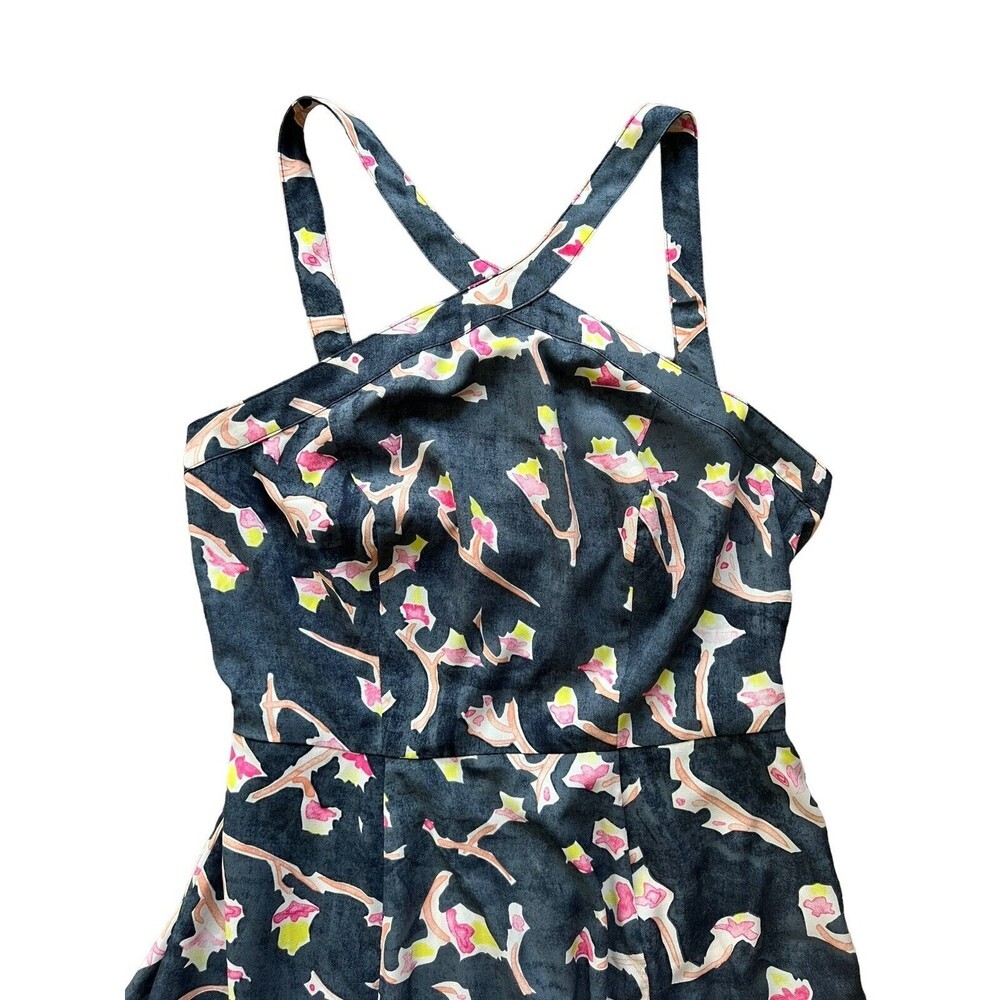 CAbi Dress Women's Size 4 Blue Watercolor Print‎ Aurora Paradise Maxi Halter - Picture 6 of 14